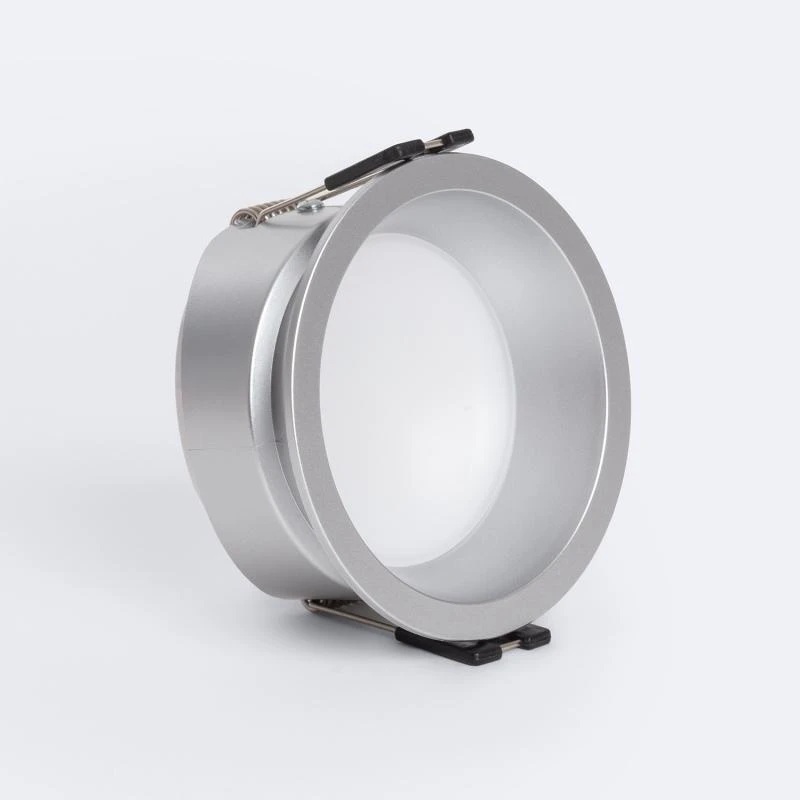 Verdiepte inbouwspot IP65 GU10 zilver zaagmaat 75mm